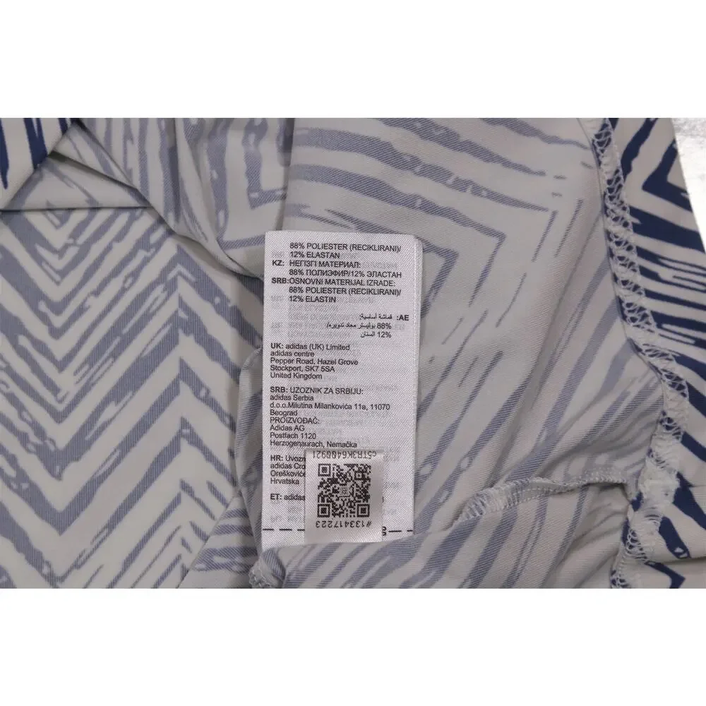 Adidas Golf Woodlands Country Club Blue White Herringbone Polo Shirt Large